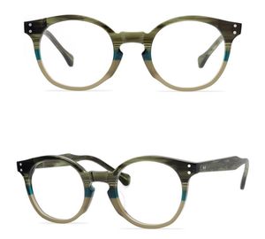 Мужские Оптические Очки Очки Бренд Ретро Круглая Цветовая кадра для Женщин Очки Beoopia Очки Handmade Очки для Eyeglass С Кейс