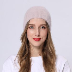 Ny Beanie hatt för kvinnor Enkel vinterskalor päls keps varm kvinnlig Gorros mode pompom hatt