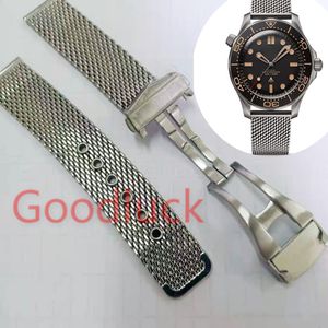 Wholesale No Time to Die James bond 007 300M Nato strap for Omega Seamaster band watch accessories with silver original steel clasp Wristwatches Bands