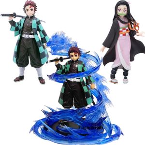 Slayer Demônio Tanjirou Nezuko PVC Ação Figuras Modelo de brinquedo Demon Slayer Anime Feliz Kimetsu No Yaiba Anime FGURES LJ200928