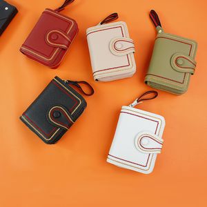 2021 Genuine short style women designer wallets lady fashion casual cow leather zero purses many card positions