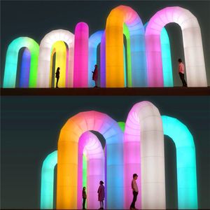 LED-remsor uppblåsbara bågeblåsbara klädesbågar med fläkt för Fed Square Decoration i Melbourne Australia