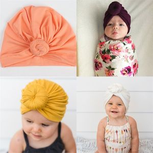 Sombreros Color Sólido Paño Adulto Turbante Bebé Donut Tie Yoga Bonnet Niños Mujeres Moda Suave Multicolor Hat 7ys F2