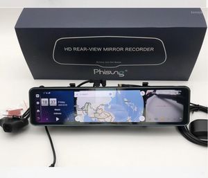 자동차 DVR DVRS Phisung 12 인치 미러 안 드 로이드 8.1 대시 카메라 1080p 300mm x 72mm 21mm1