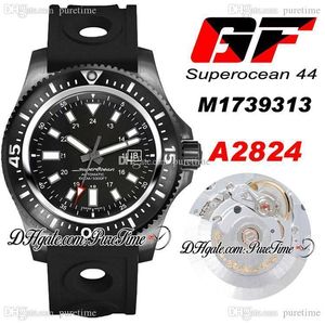 2020 GF 44 SPECIAL MARINER Y1739316 ETA A2824 AUTOMATISKA MENSKAPP PVD STEEL CASE Svart uppringning Gummi PTBL Bästa Edition PtBL Puretime 5AA03