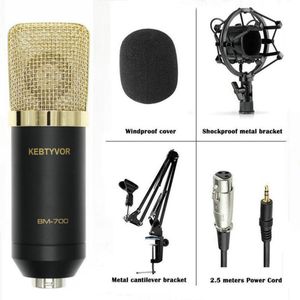 bm 700 Professional condenser microphone for computer audio studio vocal Rrecording karaoke Mic Sound card