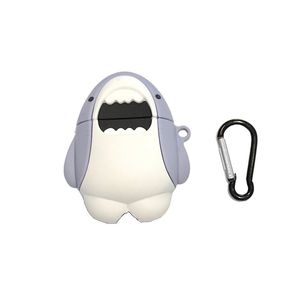 3d dos desenhos animados tubarão bonito casos de silicone para apple airpods 1st 2nd geração pro 3 capa engraçado fones de ouvido bluetooth caso caixa 50 pçs