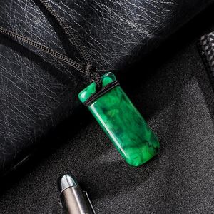 Pendant Necklaces Fashion Justice League Aquaman Necklace Green Resin Classic Black Rope Personality Party Jewelry For Men