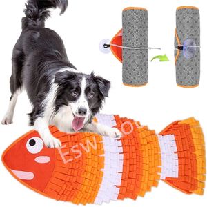 Pet Sniff Pad a forma di pesce Anti-soffocamento Cat Slow Food Feeders Pets Training Sniff Mats