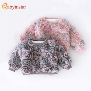 babyinstar 좋은 품질의 어린이 스웨터 outwear toddlergirl의 사랑스러운 복장 코튼 아이의 귀여운 단단한 겨울 니트웨어 201109