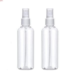 FreeShipping 12Sets 100ml Refillable Plastic PET Clear Mist Perfume Spray Bottle with White Sprayer Pump for personal usegood qualtity