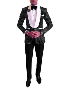 Изготовленные на заказ Groomsmen Шаль белый отворотный жених смокинги одна кнопка Мужские костюмы свадебные / выпускные / ужин лучший мужчина Blazer (куртка + брюки + галстук) K939