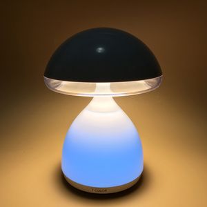 Sänglampa Mushroom Night Light Rechargeable Colorful Night Led Söt humörljus för barn Barnkammare Sovrum