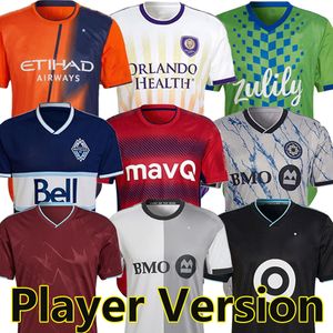 Orlando Şehir Futbolu toptan satış-22 MLS Seattle Sounders Futbol Formaları Orlando Oyuncu Sürüm Toronto Rapids Montreal New York City Vancouver Whitecaps Erkekler Futbol Gömlek