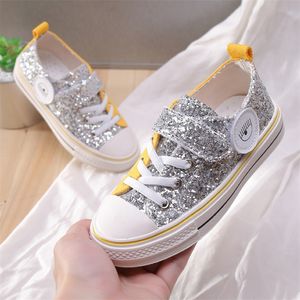 Children Canvas Shoes Girls Kids Shoes glitter sneakers 2019 spring autumn shoes toddler baby girl high-top sports shoes. LJ201027