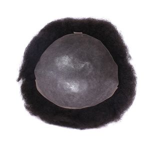 Novo produto homem remendo de cabelo weave unidade humana cabelo peruca afro toupee para homens negros para homens negros