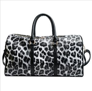 Female Bags New Women's Fashion Leopard Print Cylinder handbag Large Capacity Handbaga Travel Pu Female Bag