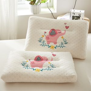 Kids Pillow Natural Latex Baby Bed Pillows For Sleeping Cartoon Printing Children Pillows For 0-12 Years Old LJ201014