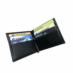 carteiras de luxo para cartões de crédito masculino carteira de couro com suporte para titular de cartas clipe masculino com caixa