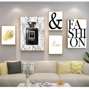 Lipstick Pictures Bedroom Decoration Home Decor Perfume Make Up Posters and Prints Beauty Begins Quote Wall Art Print Eyelash 211222