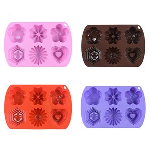 Wholesale pudding chocolate cake resale online - 6 In Cake Mold Tool Silicone Baking Pudding Jelly Chocolate Molds236k427N