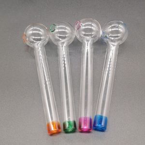 Kleurrijke mini glazen rokende buizen met gekleurde zijhand oliebrander pijp cm lengtevergelijking