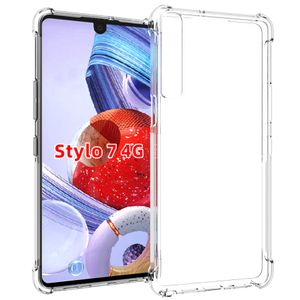 Custodie per telefoni trasparenti per LG Stylo 7 4G Custodia Protezione in silicone Pelle TPU Gel Soft Cover per LG Stylo 7 5G