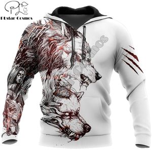 Tattoo Wolf 3D All Over Printed Mens hoodies Harajuku Streetwear Fashion Hoodie Unisex Autumn Jacket Tracksuits Drop shipping C1116