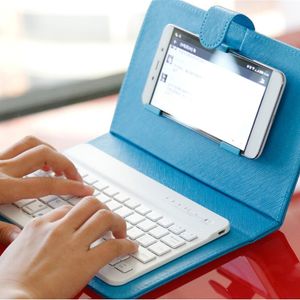 Cell Phone Keyboards Mobile Phone Bluetooth Leather Keyboard For Android Windows IOS system Ip 11 12 X Screen 4.5-6.8 inches