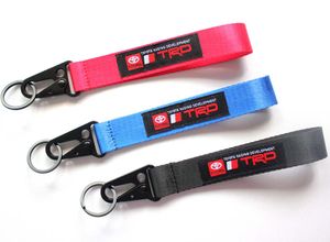 Hot 10st Car Logo Motorcykel Sport Märke Keychain Short Lanyard med karabiner Hook och Key Ring Sports Wrist Strap Lanyard