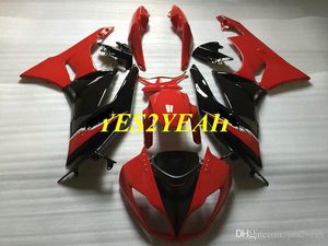 Injektionsfeoking Body Kit för Kawasaki Ninja ZX6R 09 10 11 12 ZX 6R 636 2009 2010 2012 Red Black Fairings Bodywork Ka01