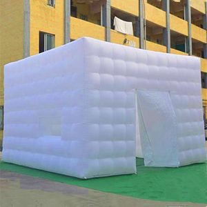 Partihandel Giant White Therasbles Marquee Tält Uppblåsbar kub med brandsäker certifiering med CE Blower för utställningsdekoration