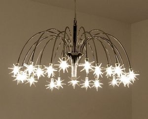lustre criativo moderno LED luminária para sala de estar Nordic Nordic chuva de meteoros Hanging Lamp Lustres aparelho de iluminação