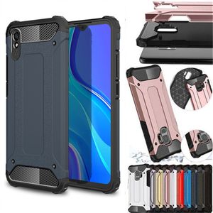 Casos para Xiaomi Redmi 9A 9C Rugged Dupla Camada de Camada de Choque Prova de Capas para Redmi Nota 8 8T K20 Pro Caixa Protetora de Silicone