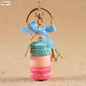 Macarons bolo chaveiro agradável bonito frança bolo macarons ladurée chaveiro carro chaveiro feminino saco pingente presente jóias 172781219v