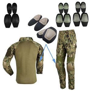 Outdoor Sports Army Polowanie Paintball Shooting Camo Gear Ochronne Airsoft Kneepads Tactical Elbow Koleń Pads dla BDU No05-009