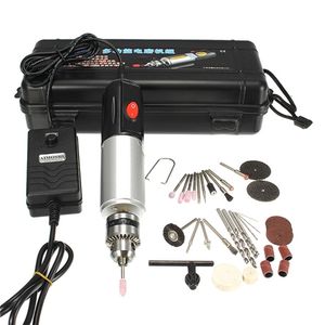 220V 72W Micro Electric Hand Drill Adjustable Variable Speed Electric Drill Electric Grinder for Carving Cuttting Polishing 201225