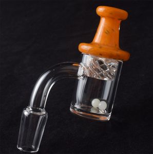 25mm OD 석영 Banger 손톱 Terp 진주 유리 수화물 모자 흡연 액세서리 Domeless 양동이 10mm 14mm 18mm 남성 여성 봉