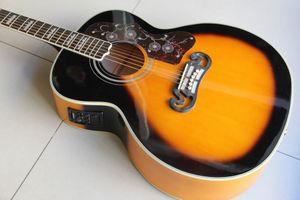 hurtowa gitara nowa akustyczna gitara elektryczna, model SJ200 najwyższej jakości w kolorze sunburst 111222