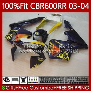 OEM Fairings för Honda CBR600F5 CBR 600 RR F5 CC 2003 2004 Body 71NO.101 CBR 600CC 600RR 600F5 03-04 KAMEL BLUE CBR-600 CBR600 RR CBR600RR 03 04 Injektionsformkroppar