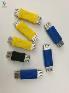 USB 3.0 USB 2.0 Kvinna till en kvinnlig adapter USB3.0 AM TO AF Coupler Connector Extender Converter för bärbar dator 300pcs / parti