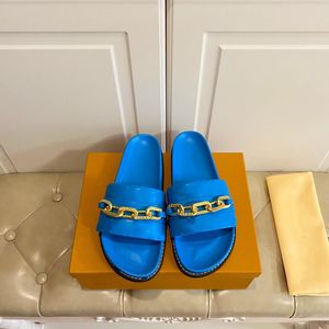 2022 summer slippers men and women bathroom BEACH slides casual flip-flops indoor pajamas party wear non-slip chain shoes size 35-42