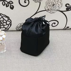 NEW Fashion String black makeup bag Classic black color High capacity cosmetic case vintage party makeup organizer bag clutch bag207t