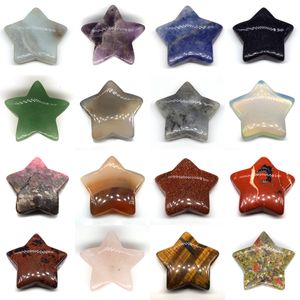 3cm Mini Star Statue Ornament Natural Stone Crystal Carving Home Decoration Crystals Polishing Gem Healing jewelry