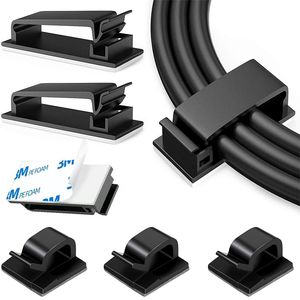 [2024] Self-Adhesive Cable Organizer Wire Ties, Holder Clamp for Car GPS, Data, and Decorative Cords Management