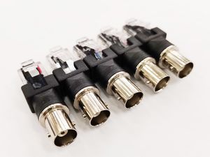 RJ45-kontakter, högkvalitativ BNC-kvinnlig till RJ45 Man Koaxial Coax Barrel Coupler Adapter / 10PCS