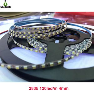 4mm Width 5m 2835 LED Strip Tape 120LED M 12V Flexible Cold White Warm White Blue Green Red Yellow IP20