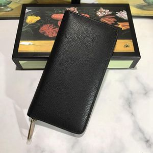 Best Quality Luxurys Designers Wallets EFFINI Mens Long Purses Genuine Leather Card Holder Coin Purse Zipper Wallets Coin Pouch Wallets