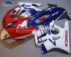 Kit de corpo para Honda CBR 600 F3 Fairings 97 98 1997 1998 CBR600F3 CBR 600F3 CBR600 Kit de Feira Branco azul (moldagem por injeção)