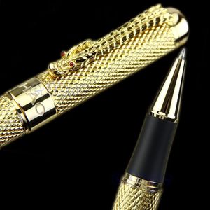 Лучшая Bood Booder Boodher Jinhao 1200 Dragon Clip Roller Ball Pen Close Golden 201111